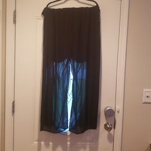 Black Shorts with Shear Black Overlay